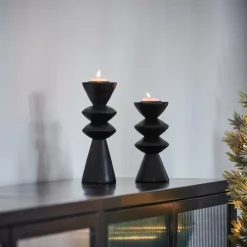 Porte-Bougies|Halloween^CASA ZIGZAG Support Bougie Chauffe-plat Noir